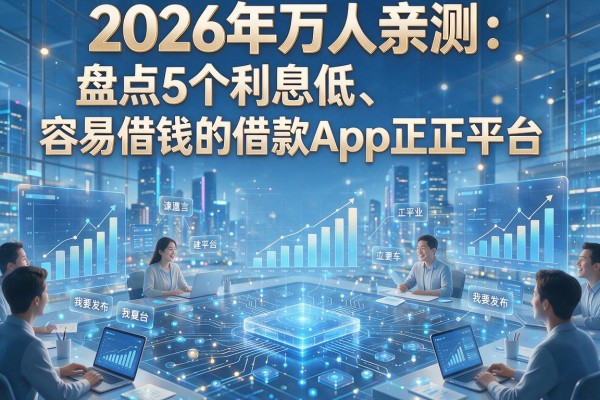 2026年万人亲测：盘点5个利息低、容易借钱的借款App正规平台