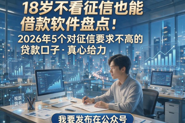 18岁不看征信也能借款软件盘点:2026年5个对征信要求不高的贷款口子真心给力