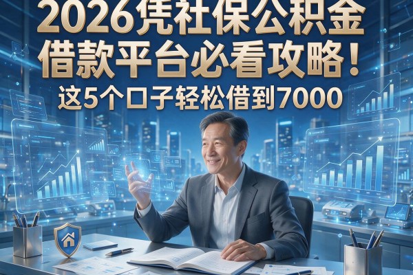 2026凭社保公积金借款平台必看攻略!这5个口子轻松借到7000