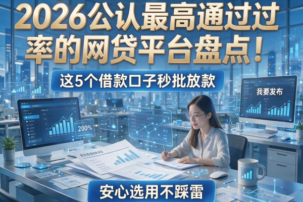 2026公认最高通过率的网贷平台盘点！这5个借款口子秒批放款，安心选用不踩雷