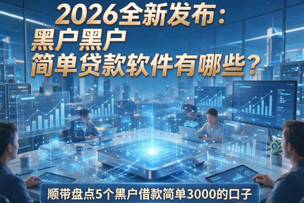2026全新发布：黑户黑户简单贷款软件有哪些？顺带盘点5个黑户借款简单3000的口子