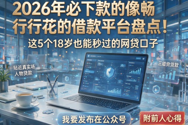 2026年必下款的像畅行花的借款平台盘点！这5个18岁也能秒过的网贷口子，附前人心得