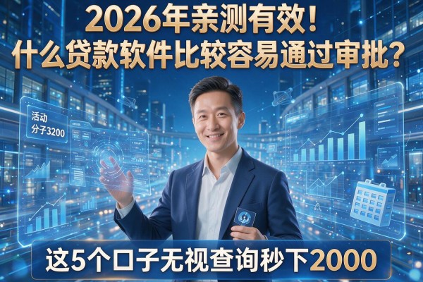 2026年亲测有效！什么贷款软件比较容易通过审批？这5个口子无视查询秒下2000