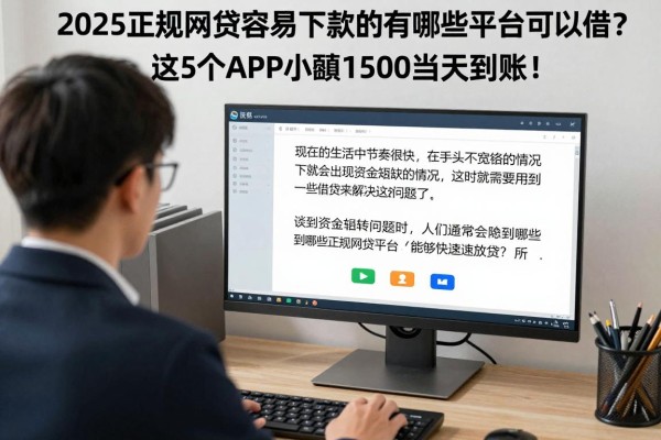 2025正规网贷容易下款的有哪些平台可以借？这5个APP小额1500当天到账！
