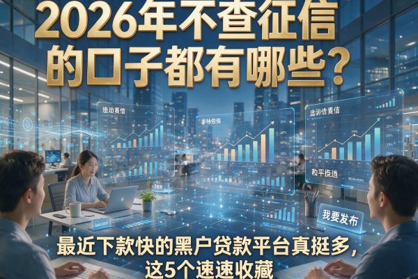2026年不查征信的口子都有哪些？最近下款快的黑户贷款平台真挺多，这5个速速收藏！