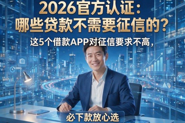 2026官方认证：哪些贷款不需要征信的？这5个借款APP对征信要求不高，必下款放心选！