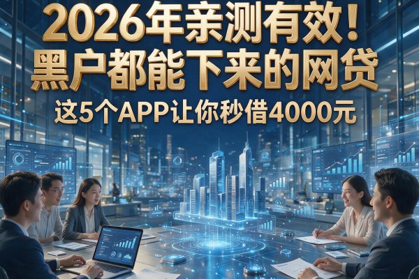 2026年亲测有效！黑户都能下来的网贷，这5个APP让你秒借4000元