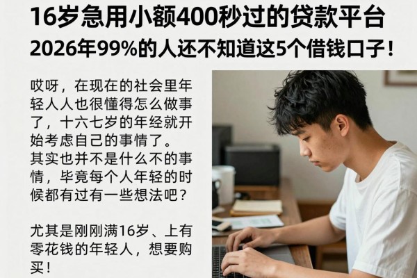 16岁急用小额400秒过的贷款平台，2026年99%的人还不知道这5个借钱口子！