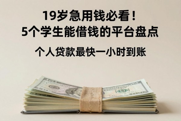 19岁急用钱必看！5个学生能借钱的平台盘点，个人贷款最快一小时到账