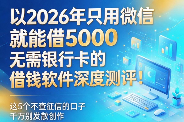 2026年只用微信就能借5000、无需银行卡的借钱软件深度测评！这5个不查征信的口子千万别错过