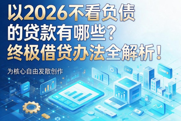 2026不看负债的贷款有哪些?终极借贷办法全解析!