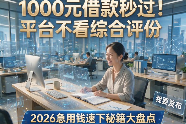 1000元借款秒过平台不看综合评分,2026急用钱速下秘籍大盘点!