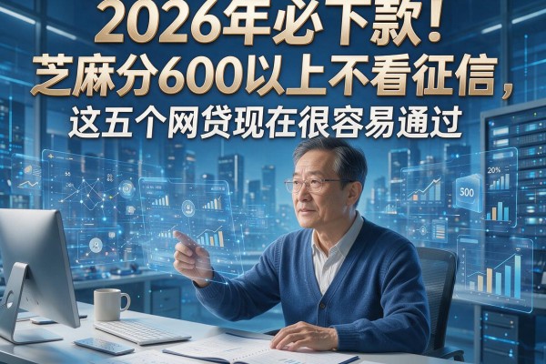 2026年必下款！芝麻分600以上不看征信，这五个网贷现在很容易通过