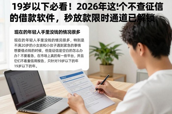 19岁以下必看！2026年这5个不查征信的借款软件，秒放款限时通道已解锁