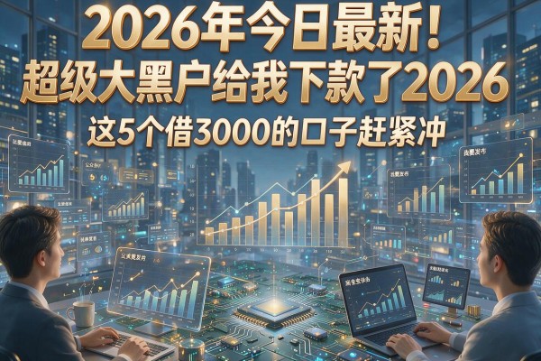 2026年今日最新！超级大黑户给我下款了2026，这5个借3000的口子赶紧冲
