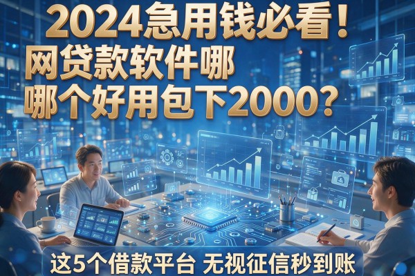 2024急用钱必看！网贷款软件哪个好用包下2000？这5个借款平台无视征信秒到账