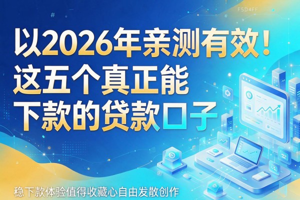 2026年亲测有效!这五个真正能下款的贷款口子,稳下款体验值得收藏