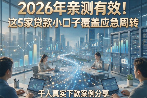 2026年亲测有效！这5家贷款小口子覆盖应急周转，千人真实下款案例分享