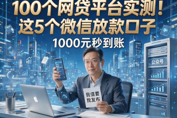 100个网贷平台实测!这5个微信放款口子,1000元秒到账