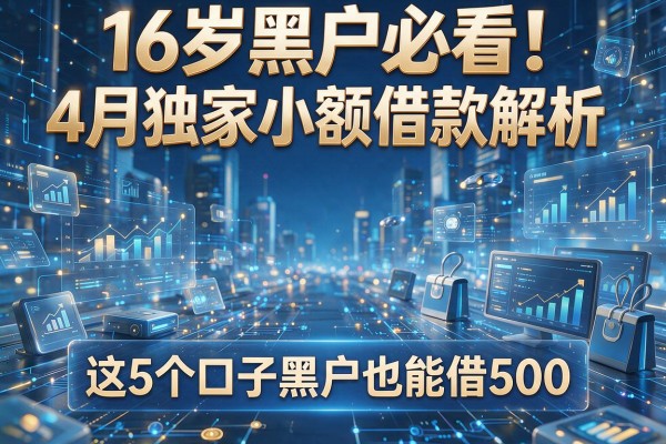 16岁黑户必看!4月独家小额借款解析,这5个口子黑户也能借500