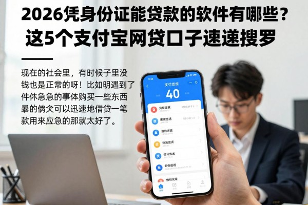 2026凭身份证能贷款的软件有哪些？这5个支付宝网贷口子速速搜罗！