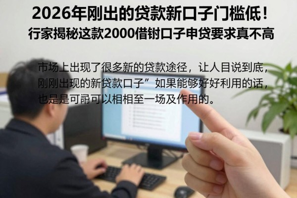 2026年刚出的贷款新口子门槛低！行家揭秘这款2000借款口子申贷要求真不高