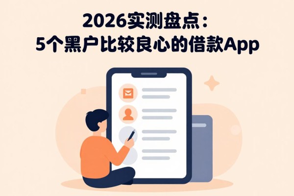 2026实测盘点：5个黑户比较良心的借款app，2000元急用也能轻松周转