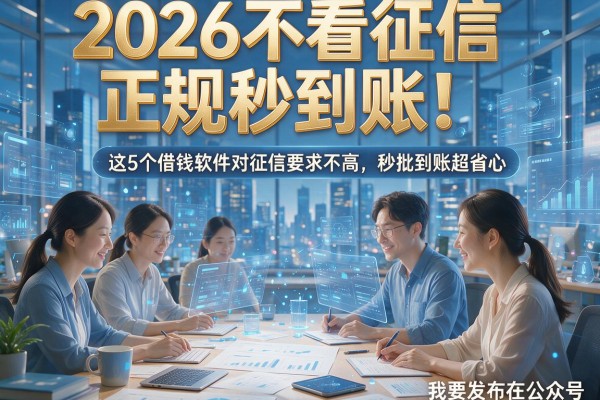 2026不看征信正规秒到账！这5个借钱软件对征信要求不高，秒批到账超省心