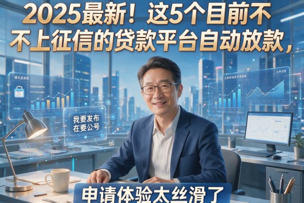 2025最新!这5个目前不上征信的贷款平台自动放款,申请体验太丝滑了