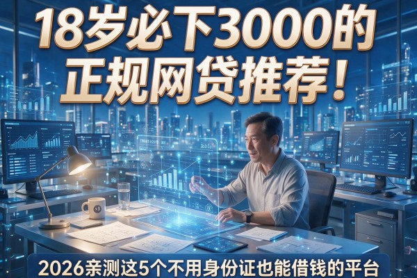 18岁必下3000的正规网贷推荐！2026亲测这5个不用身份证也能借钱的平台