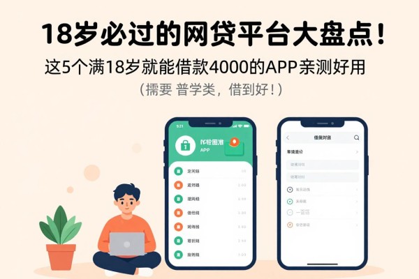 18岁必过的网贷平台大盘点!这5个满18岁就能借款4000的APP亲测好用