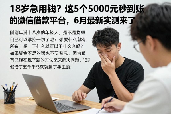 18岁急用钱？这5个5000元秒到账的微信借款平台，6月最新实测来了