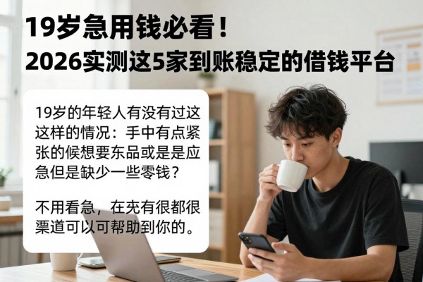 19岁急用钱必看!2026实测这5家到账稳定的借钱平台