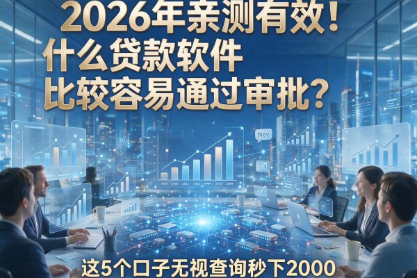 2026年亲测有效!什么贷款软件比较容易通过审批?这5个口子无视查询秒下2000