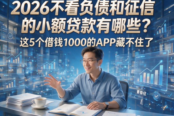 2026不看负债和征信的小额贷款有哪些？这5个借钱1000的APP藏不住了