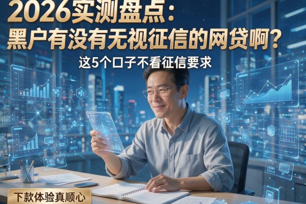 2026实测盘点：黑户有没有无视征信的网贷啊？这5个口子不看征信要求，下款体验真顺心
