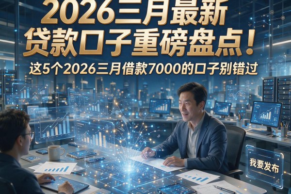 2026三月最新贷款口子重磅盘点！这5个2026三月借款7000的口子别错过