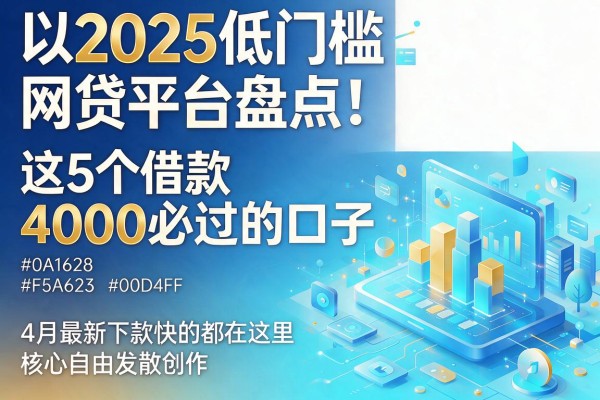 2025低门槛网贷平台盘点！这5个借款4000必过的口子，4月最新下款快的都在这里