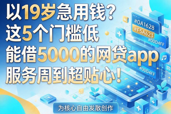 19岁急用钱？这5个门槛低、能借5000的网贷App，服务周到超贴心！