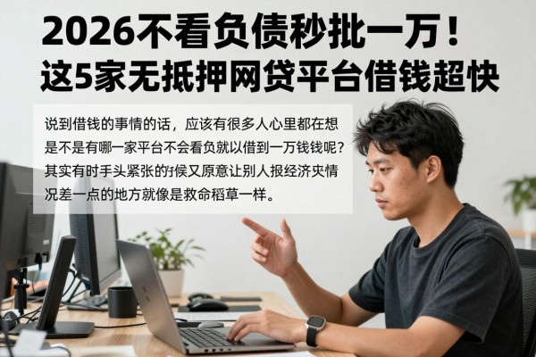 2026不看负债秒批一万！这5家无抵押网贷平台借钱超快