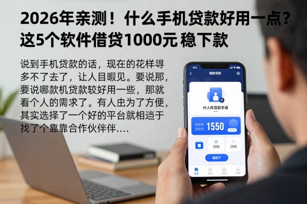2026年亲测！什么手机贷款好用一点？这5个软件借款1000元稳下款