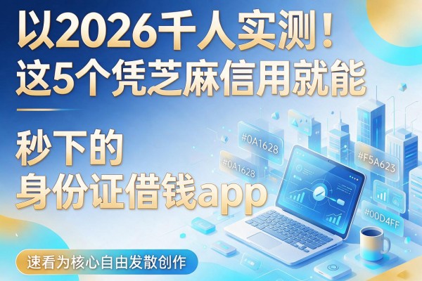 2026千人实测！这5个凭芝麻信用就能秒下的身份证借钱app，速看