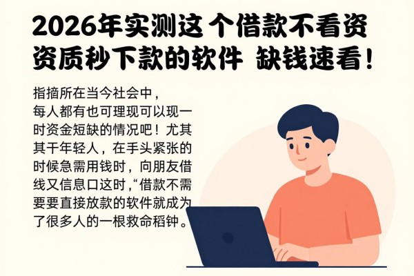 2026年实测这5个借款不看资质秒下款的软件,缺钱速看!