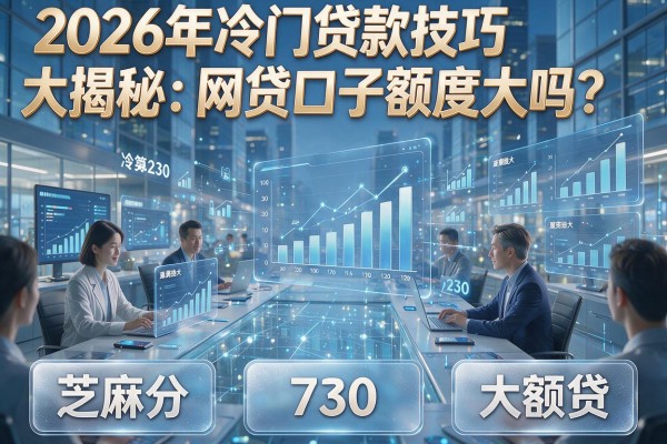 2026年冷门贷款技巧大揭秘:网贷口子额度大吗?附五个芝麻分730大额贷