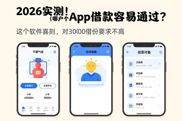 2026实测!黑户哪个app借款容易通过?这5个软件对3000借款要求不高