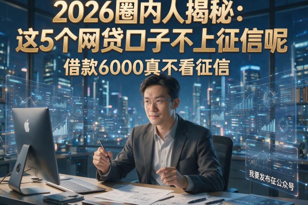 2026圈内人揭秘：这5个网贷口子不上征信呢，借款6000真不看征信！