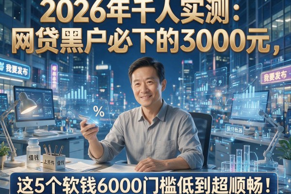 2026年千人实测：网贷黑户必下的3000元，这5个软件借钱6000门槛低到超顺畅！