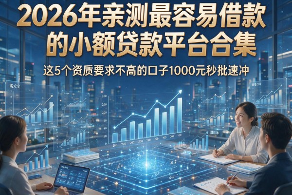 2026年亲测最容易借款的小额贷款平台合集，这5个资质要求不高的口子1000元秒批速冲！