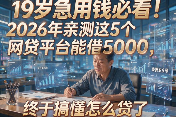 19岁急用钱必看！2026年亲测这5个网贷平台能借5000，终于搞懂怎么贷了