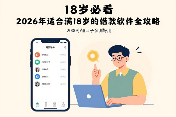 18岁必看!2026年适合满18岁的借款软件全攻略,这5个2000小额口子亲测好用